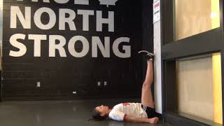 Static Hamstring Wall Stretch