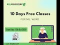 Word 10 Day Free Live Sessions | Day 6