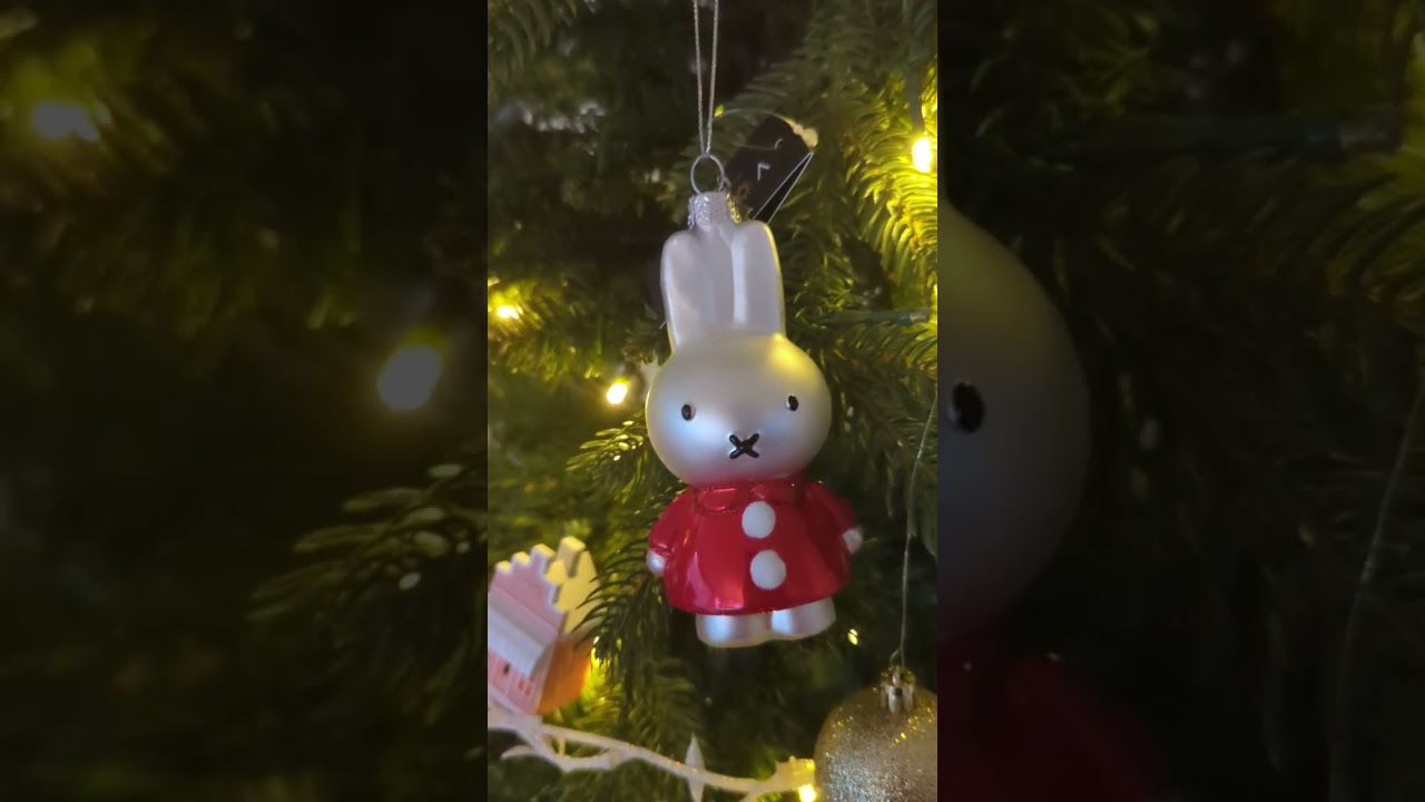 ミッフィー ガラス クリスマス オーナメント ソリ スターとサンタ 2種