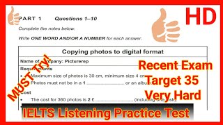 Copying photos to digital format  listening | IELTS Listening practice test | IELTS listening
