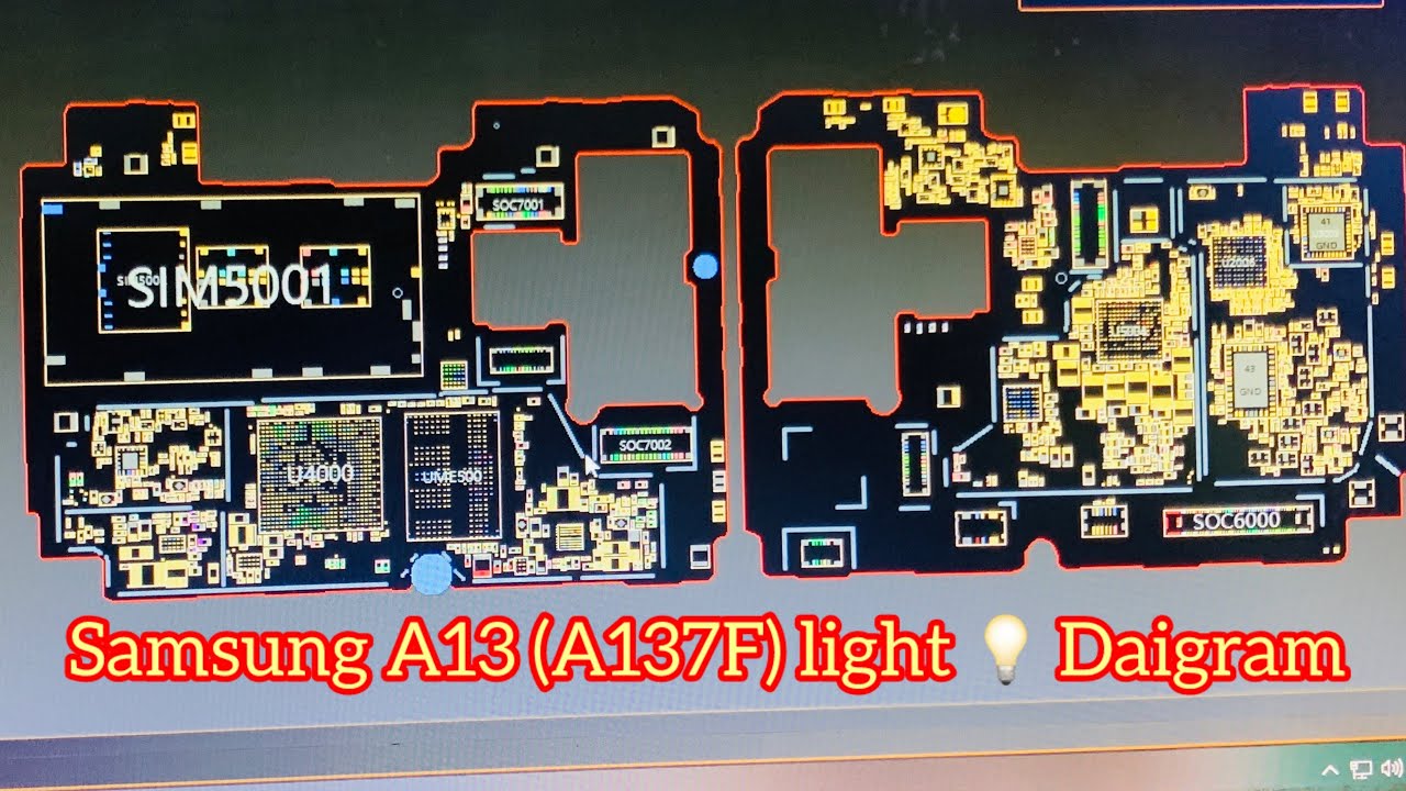 Samsung A13 (A137F) light Daigram || A13 light ways 