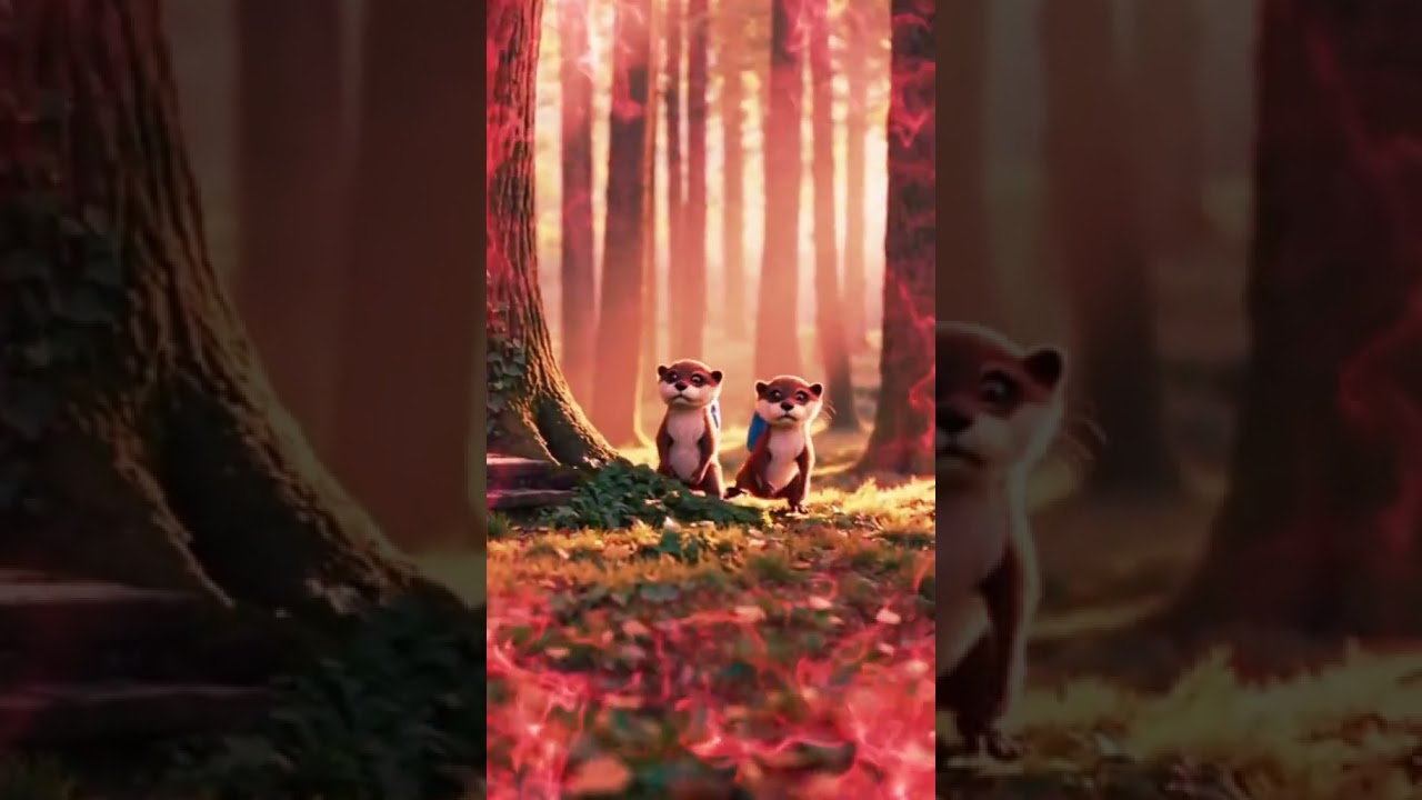 🦦✨ Otters’ Magical Forest Adventure | Portal, Wolves & Wonder
