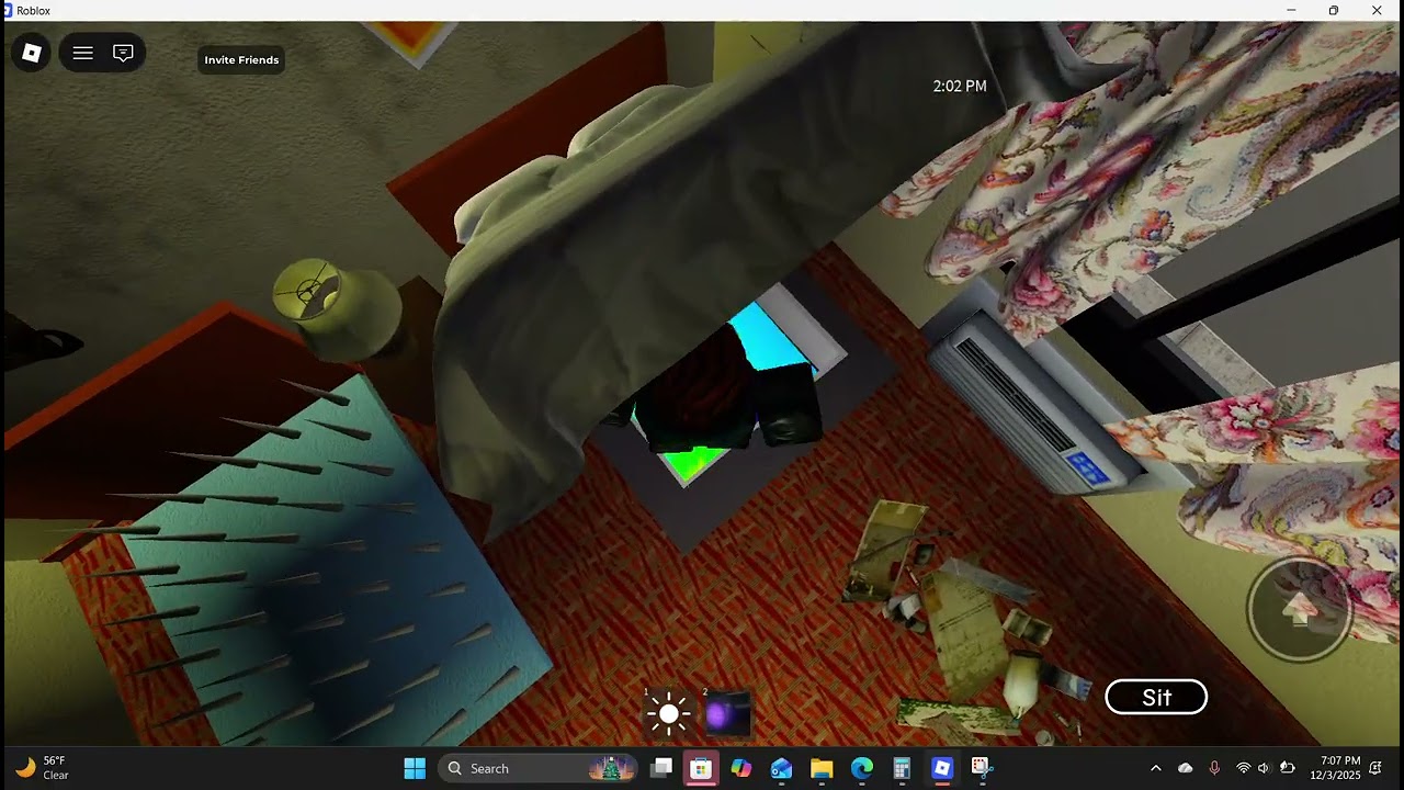 JUMPING IN A HOLE UNDER THE BED