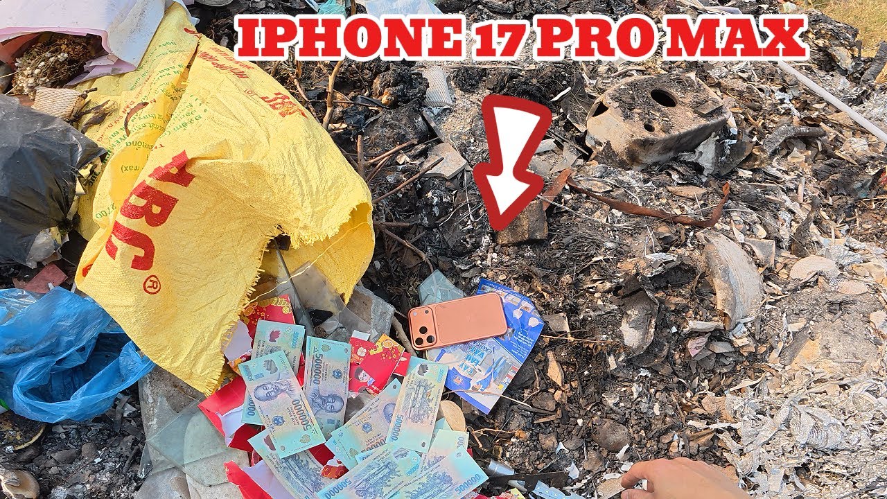Nhặt Được IPHONE 17 PROMAX và tiền ở bãi rác trong bao lì xì. 1 Ngày May Mắn