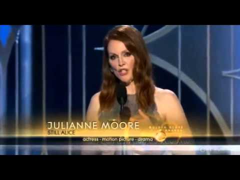 Video: Julianne Moore memenangkan Golden Globe untuk Aktris Terbaik