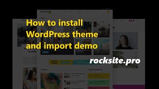 How to install WordPress theme and import demo - Blockfold Kadence Child Theme