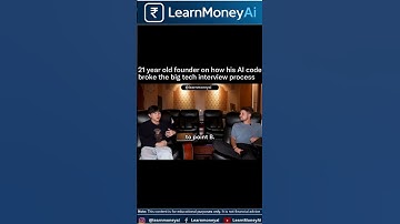 21 year old founder on how is AI code broke the big tech interview process. #learnmoneyai #viralreel