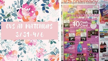 CVS Ad Matchups 3/31-4/6