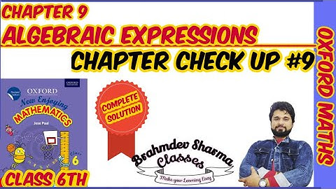 class 6 chapter check up 9 solution | Oxford math | brahmdev sharma classes