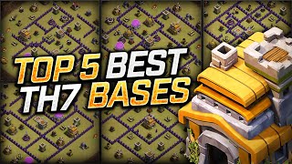 NEW BEST TH7 BASES (War/Trophy/Farming) 😍 TOP 5 Town Hall 7 Base Links for 2024 - Clash of Clans