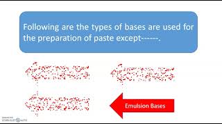 MSBTE MCQS ON OINTMENTS, PASTES AND  JELLIES