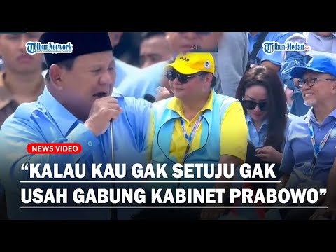 DI HADAPAN MENTERI, Prabowo Tegaskan Pendukungnya Harus Setuju Makan Siang Gratis