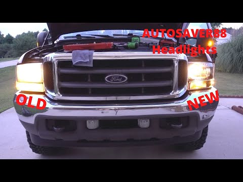 AUTOSAVER88 Headlights|| for 1999 to 2004 Ford F250 F350 F450 F550 SUPER DUTY