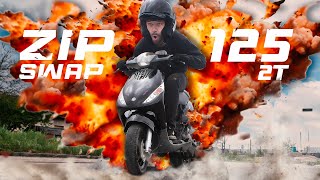 ON SWAP UN ZIP AVEC UN MOTEUR 125 2T - J'ARRACHE TOUT