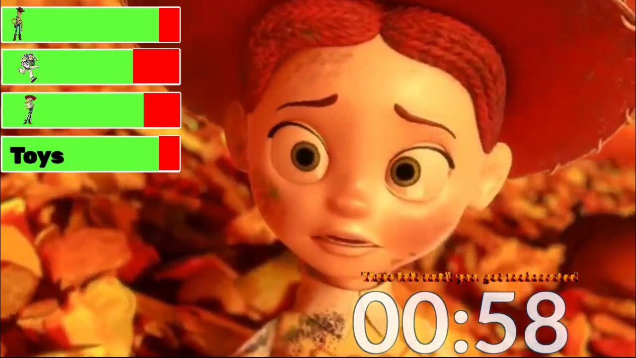 Toy Story 3 (2010) Incinerator Scene with healthbars and timer YouTube
