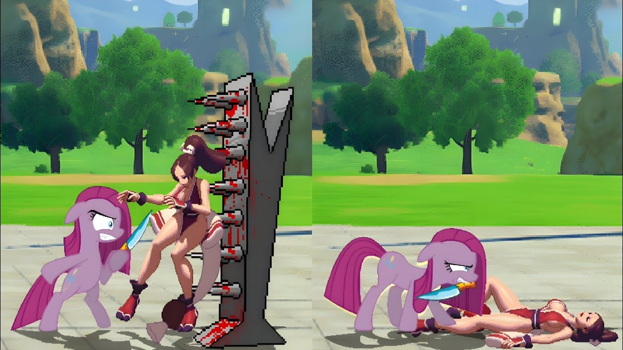 Ryona (リョナ): Pink Amena VS Shiranui Mai - Mugen Epic fight