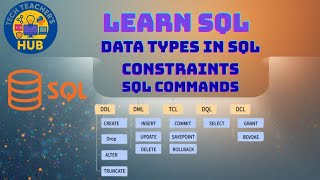 Learn SQL Data types, constraints and SQL commands