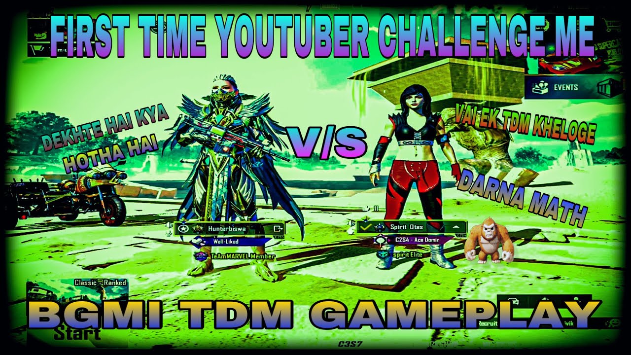 FIRST TIME YOUTUBER CHALLENGE ME BGMI TDM GAMEPLAY! IPAD8 GENERATION 8,9,10 HUNTER BISWAJIT GAMING