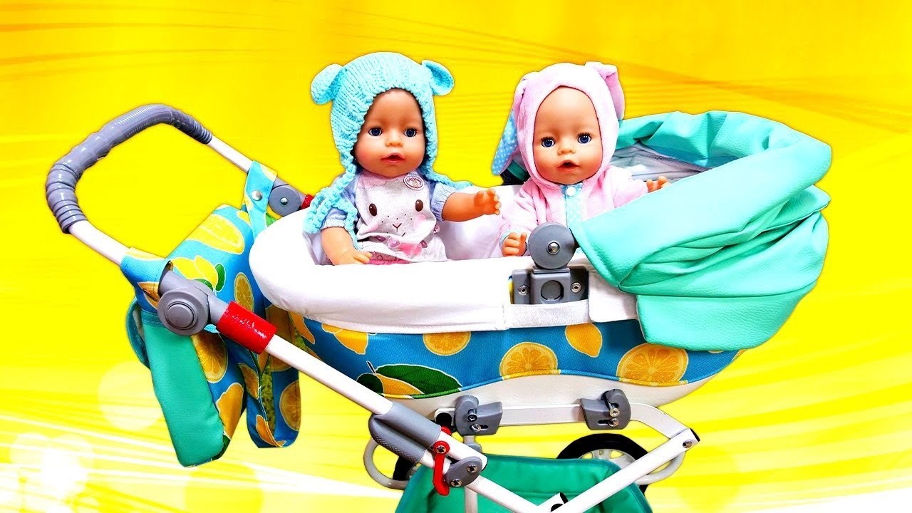 Большая коляска для Беби Бон - Куклы пупсики - Видео для детей Как мама ...
