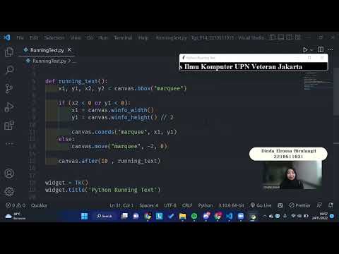 Program Teks Berjalan Bahasa Python