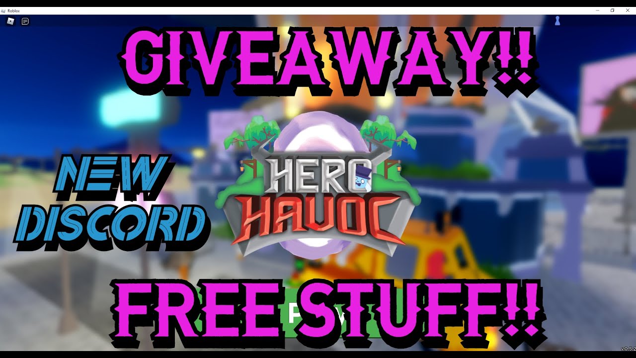 Hero Havoc Giveaway Discord Server Youtube - roblox discord giveaway