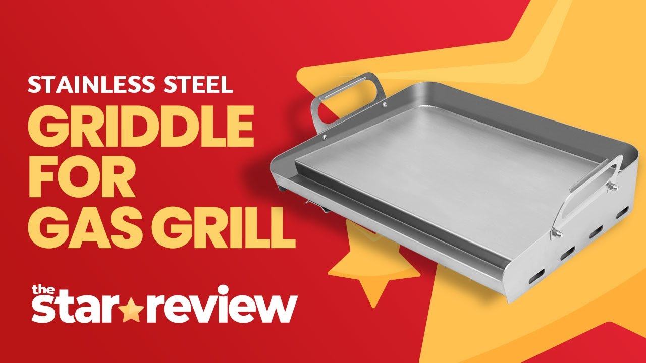 Stainless Steel Griddle For Gas Grill With Removable Grease Tray YouTube