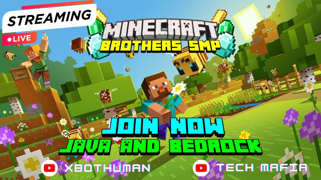 Live MINECRAFT INDIAN - JOIN NOW PUBLIC SMP JAVA + BEDROCK JOIN NOW ...