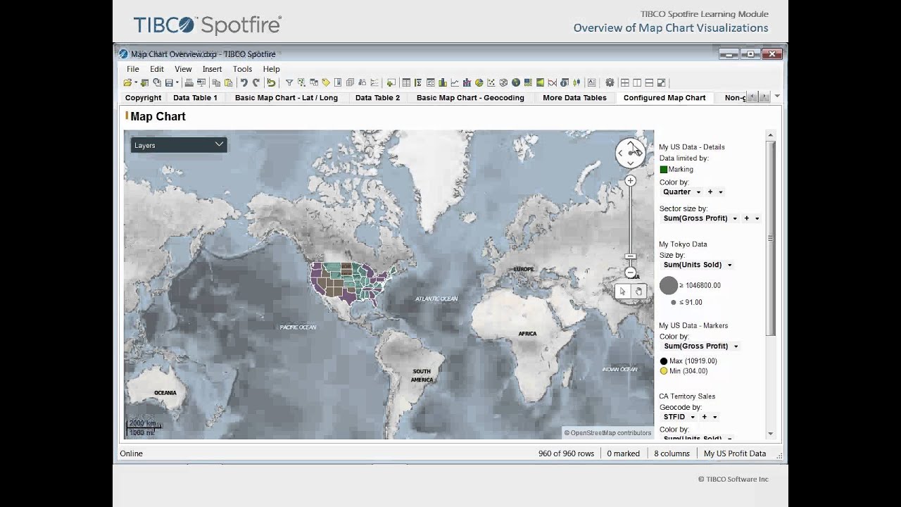 Spotfire Map Chart