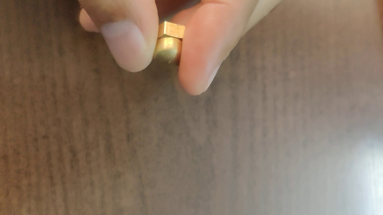 Brass doom hex nut small