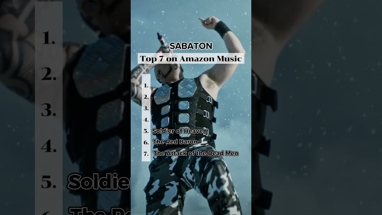 Do you vibe with Amazon Music’s top 7 Sabaton songs or can you formulate a better top 7? 🤘