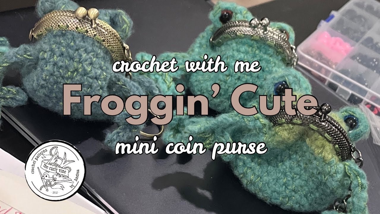 Frog Coin Purse - Free Crochet Pattern - Gentle music, no talking