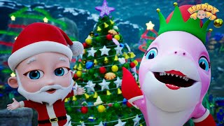 🎅 Baby Shark Christmas 🎄| Christmas Rhymes for Kids | Happy Tots