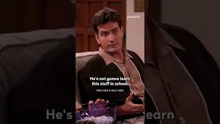 Charlie's school is in session 💸 #TwoAndAHalfMen #CharlieHarper #CharlieSheen #Shorts