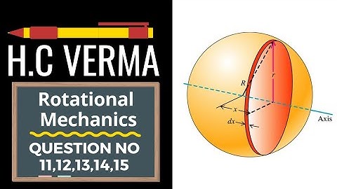 H.C Verma Solutions|Chapter 10|Rotational Mechanics|Question No11,12,13,14,15