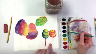 Silly Watercolor Trees