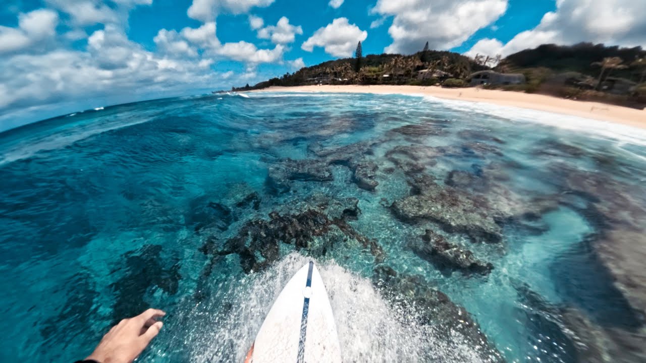 raw-pov-surfing-ultra-shallow-north-shore-hawai-i-youtube