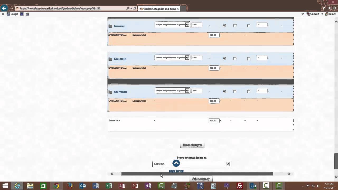 How to Set Up a Moodle Grade Book With Weighted Categories YouTube
