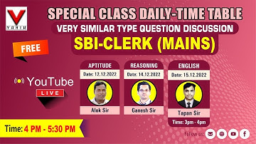 12th DECEMBER |APTITUDE|SBI CLERK MAIN MEMORY BASED QUESTION DISCUSSION BY VANIK BEST FACULTY #vanik