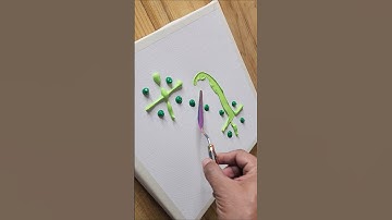 Easy Acrylic Painting Using Bubble Wrap #acrylicpainting #youtubeshorts #easyart