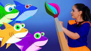 Baby Shark Learns Colors | Kids Funny Songs