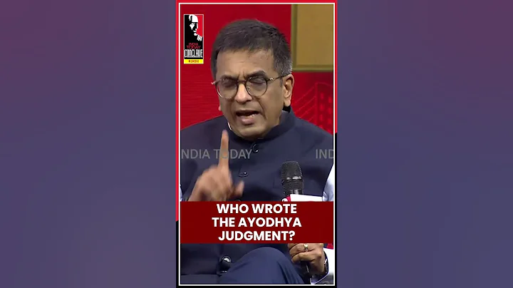 Ex-CJI DY Chandrachud on Who Wrote Ayodhya Judgment | #shorts #indiatodayconclavemumbai