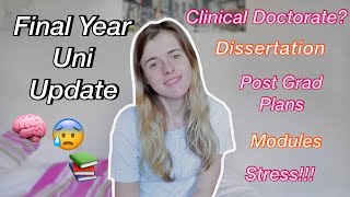 Final Year Uni Update // Modules, Dissertation Stress, Post Grad Applications and more...