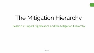 The Mitigation Hierarchy Session 2