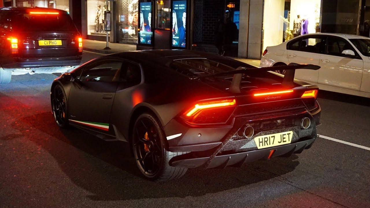 Lamborghini Huracan Performante Start Up And Acceleration Sound In London