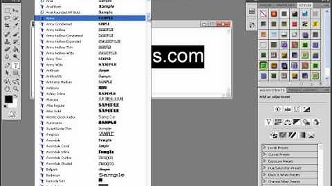 Dreamweaver CS5 Tutorial Working with Custom Fonts in Photoshop Adobe Training Lesson 4.16