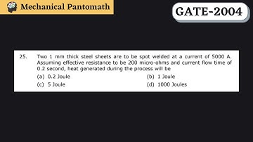 Q-25 | GATE Mechanical-2004 Solved Paper | GATE Mechanical Previous Year Question Solution