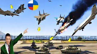 Ukraine War | Ukrainian Fighter Jet Destroy Russian 35 Fighter Jets | Russia vs Ukraine War | GTA5