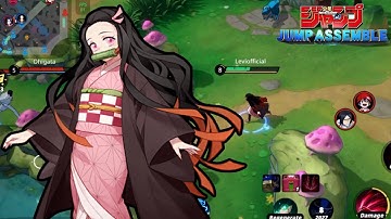I tried Jump: Assemble for the first time| Nezuko gameplay| New MOBA game!!