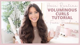 Hair Routine For Full + Voluminous Hair | Best Products, Tools, + How I Curl My Hair!