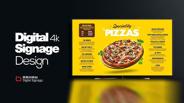 Restaurant Menu Video Animation - digital signage